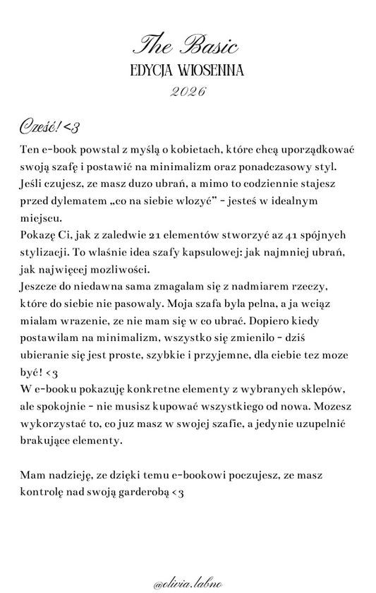THE BASIC: 21 rzeczy, 41 looków WIOSENNA EDYCJA